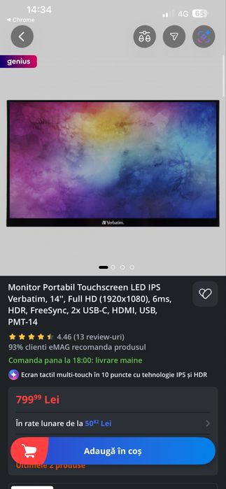 Monitor portabil Verbatim