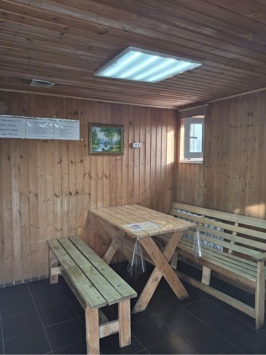 Баня на дровах, с бассейном.