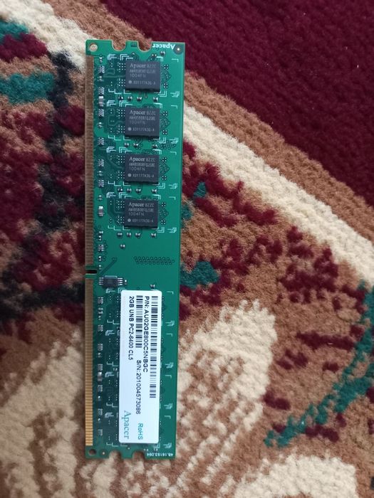 Продам полностью рабочий озу ddr2 800mhz 2GB
Объем: 2GB
Тип: DD