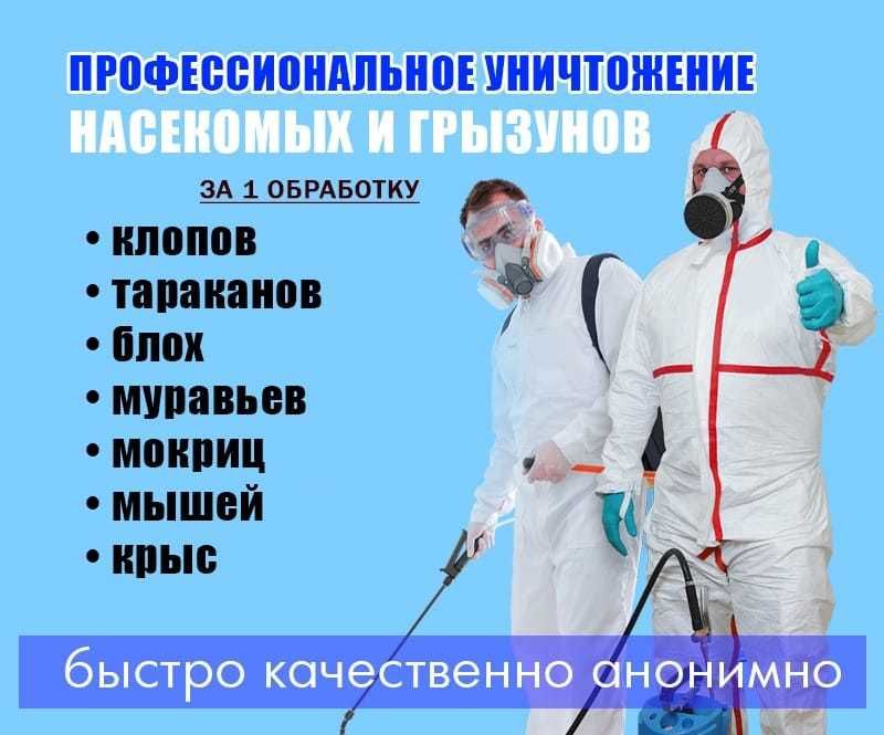 Дезинфекция от  тараканов,клопов, мышей, плесени
