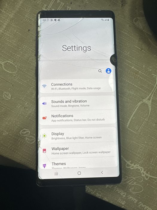 sam note 9 , fisurat ,512 gb liber retea