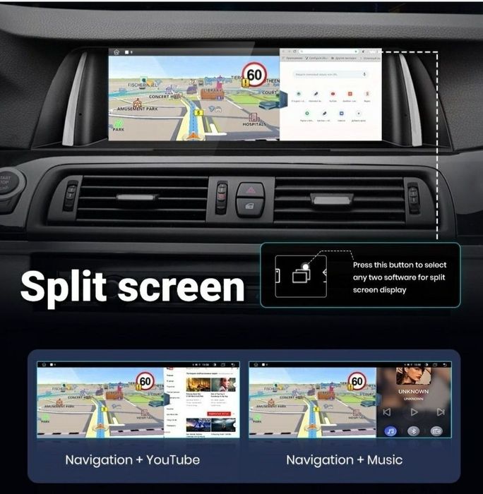 Navigatie Android dedicata BMW Seria 5 F10, F11 (2011-2016)