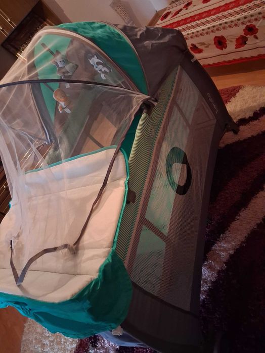 Patut de copii 2 nivele pliabil