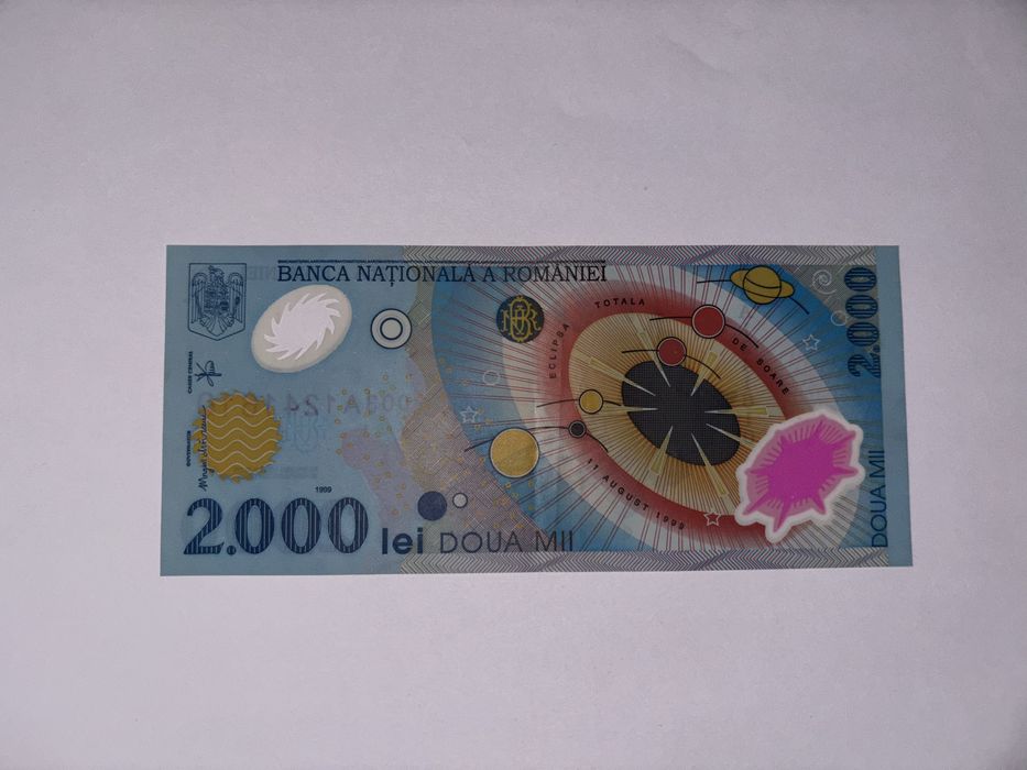 Bancnota 2000 de lei, Eclipsa totala 1999
