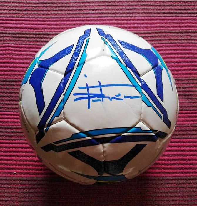 Minge fotbal Erima cu autograf Ilie Dumitrescu