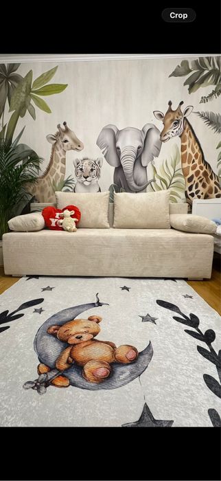 Canapea extensibila cu lada depozitare