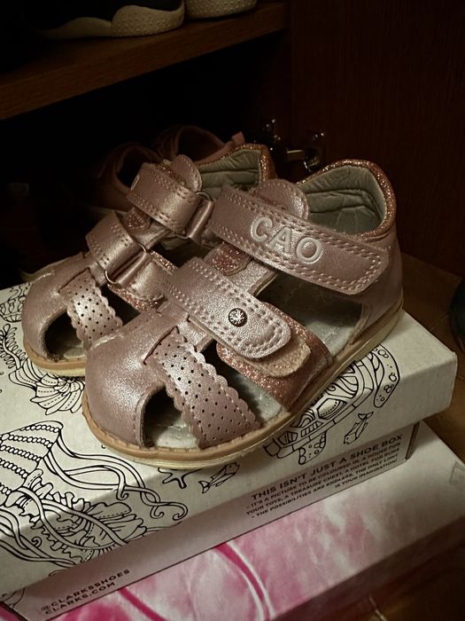 Детски ортопедични сандали за прохождане 21 номер момиче розови