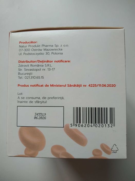 Feroptim, 60 plicuri, Zdrovit supliment alimentar