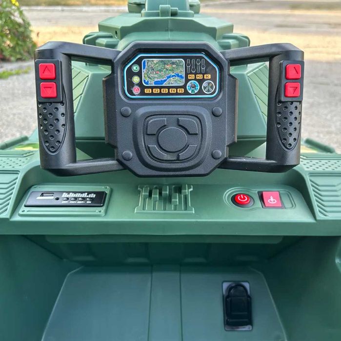 Tanculet electric Kinderauto Commander 2x 55W 12V 12Ah Verde