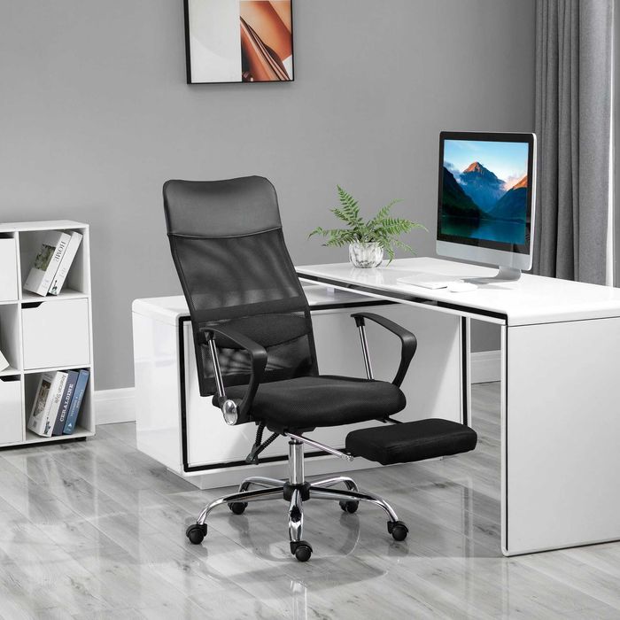 Scaun birou ergonomic , negru , Vinsetto