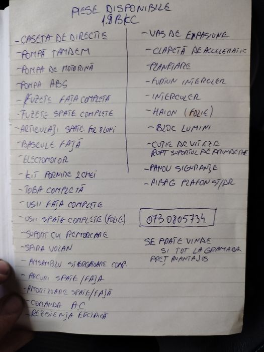 Piese golf 5 1.9bkc 2006