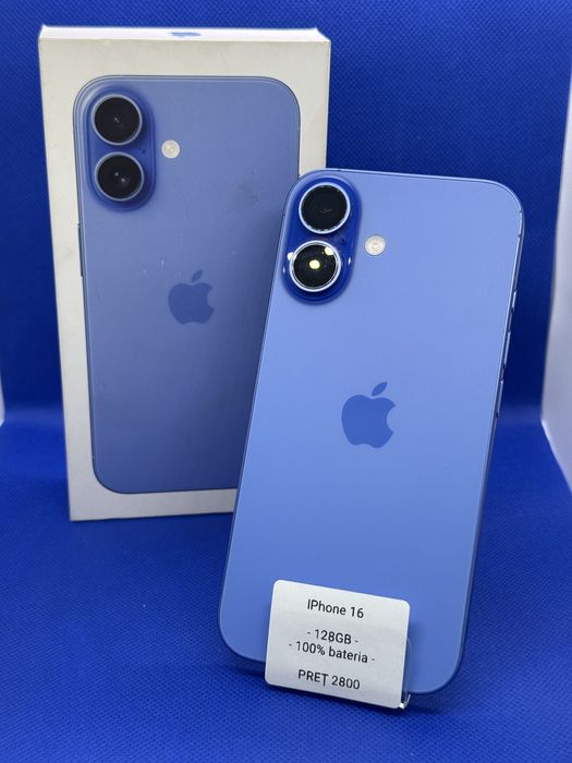 Magazin Vindem: Iphone 16, 128GB, 100% bateria