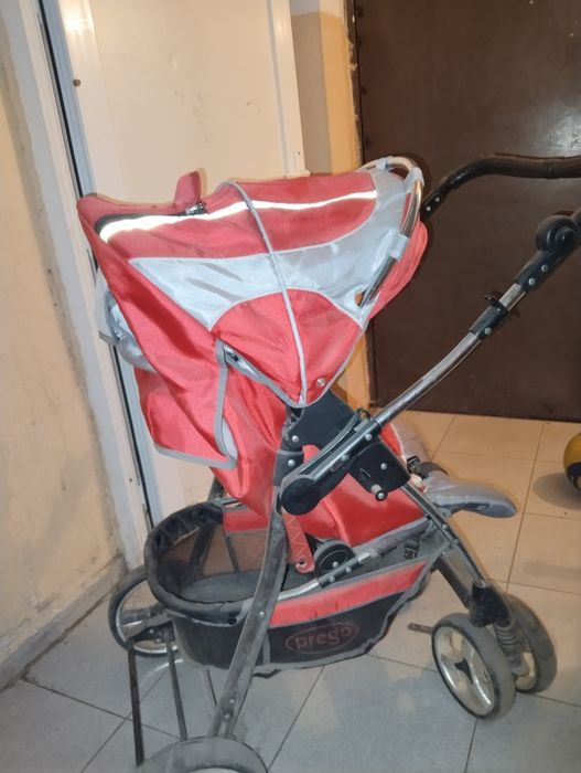Прогулочная коляска Prego (красная)