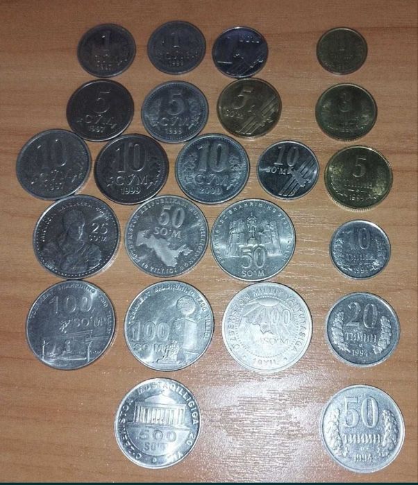 Старые монеты тиины.