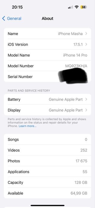 Iphone 14 pro 128gb white