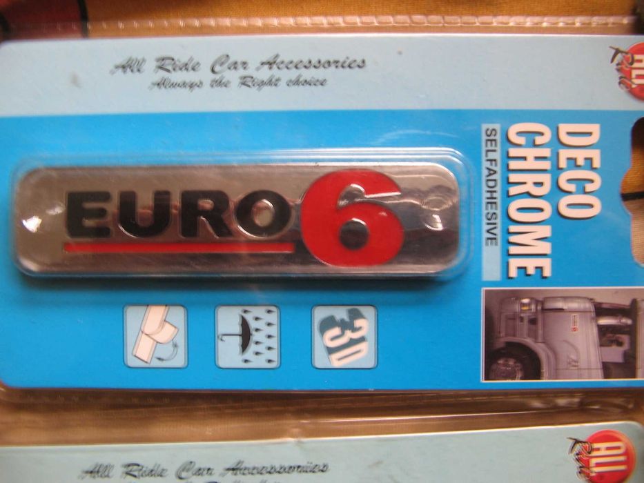 Embleme auto EURO 6 Cromate