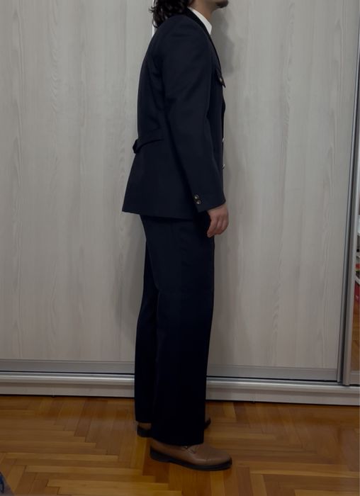 Costum intreg din lână, bleumarin, stil bavarez