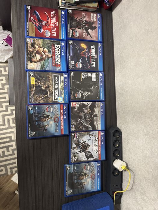 Ps4 диски bloodborne, god of war, far cry 3, batman arkham
