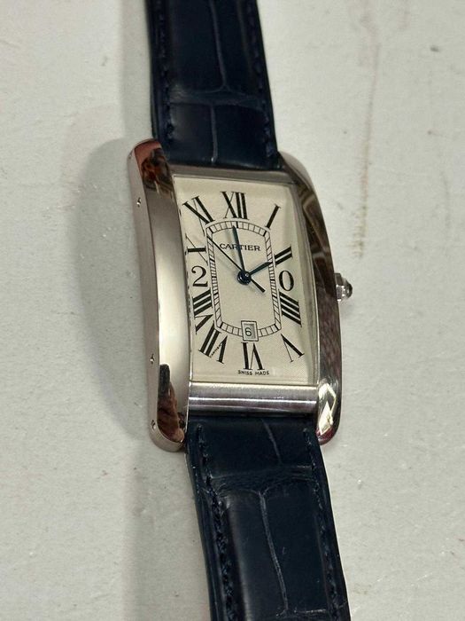 CEAS AUR alb 18k - CARTIER TANK Américaine XL - Ref. 1741- 20-Year Service Award Edition - RAR - NOU !