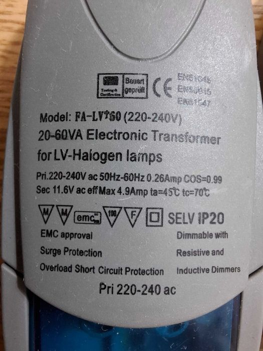 Transformatoare electronice pentru lampi cu halogen 12v