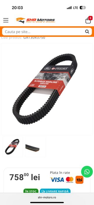 Curea redline can am renegade impecabila 30R3750