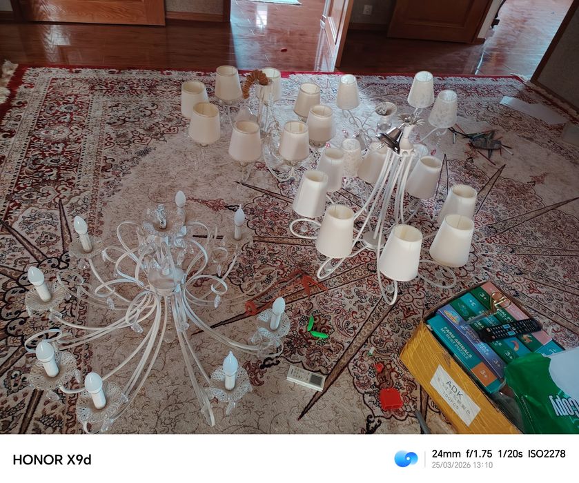 Люстра,  8 рожковый,  4 шт