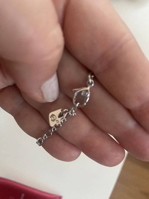 Колие Swarovski бяло розово цвете