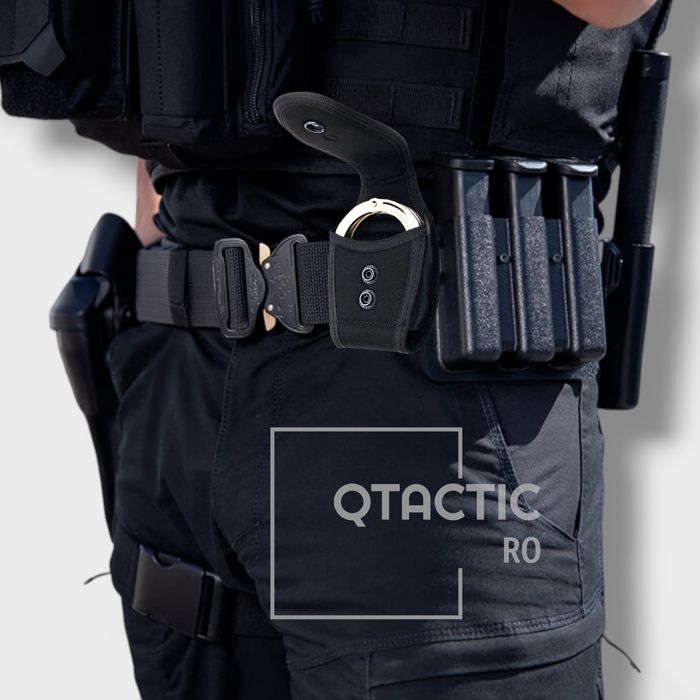 Toc/ Port pebtru cătușe din cordura, cu capsă și prindere pe centură