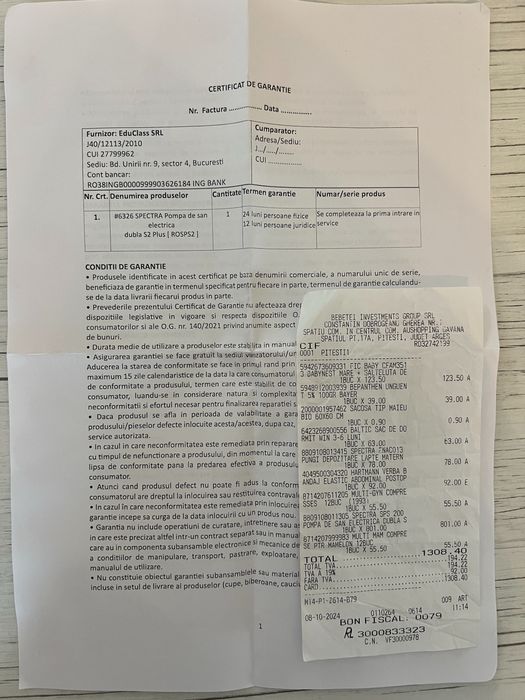 Popa Spectra S2 in garantie cu bon fiscal plus 6 carti cadou