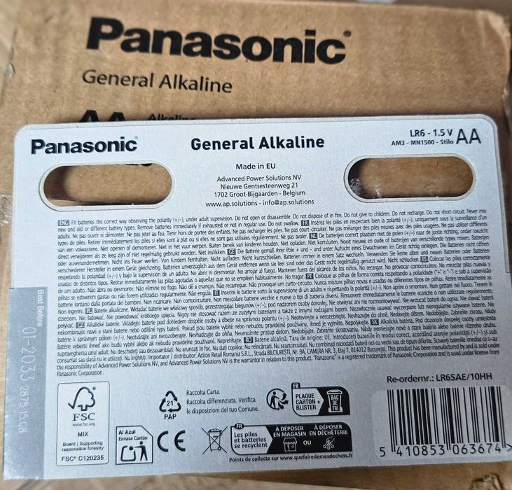 Baterii PANASONIC alkaline