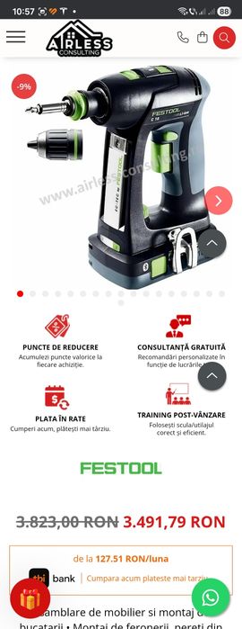 Mașină de gaurit si înșurubat Festool C18