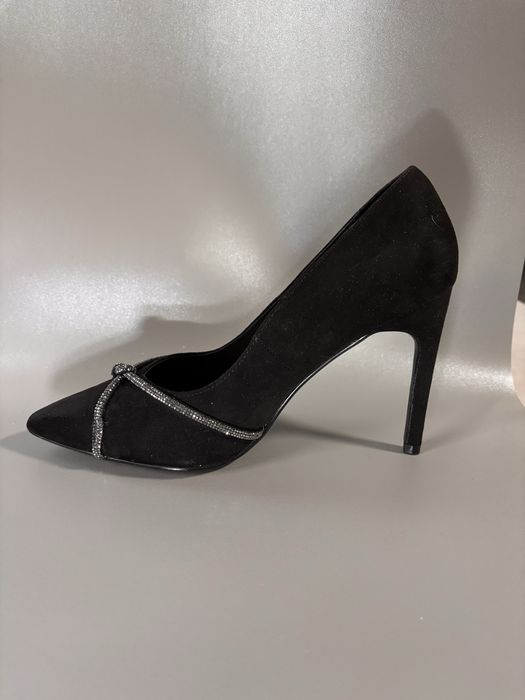 Туфли блестящие и замшевые