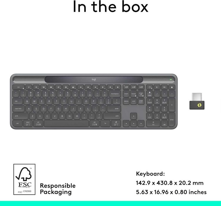 Соларна клавиатура Logitech K980 Bluetooth Logi Bolt
