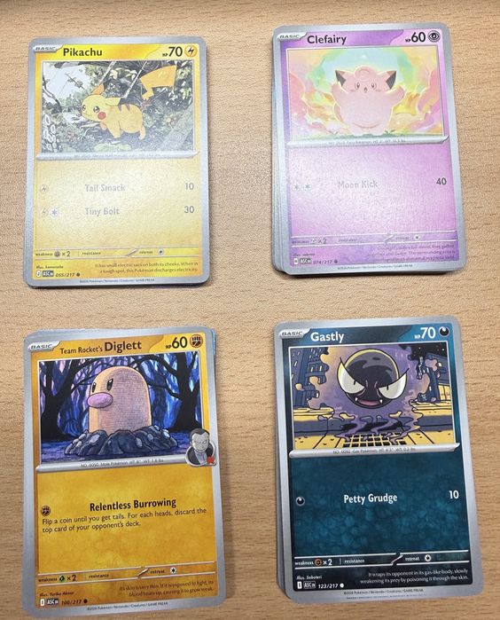 Lot de 162 cărți (fără dubluri) Pokémon TCG din setul Ascended Heroes (ENG),+ 18 cărți Energy, toate în stare foarte bună (Near Mint).