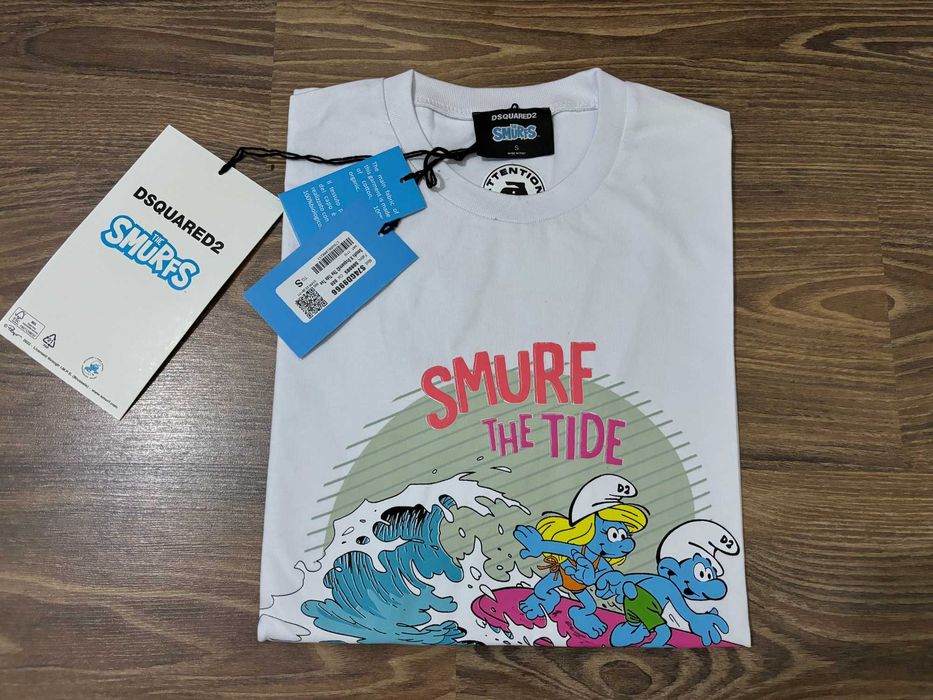 Мъжка тениска Dsquared2 Smurf The Tide Slim Fit