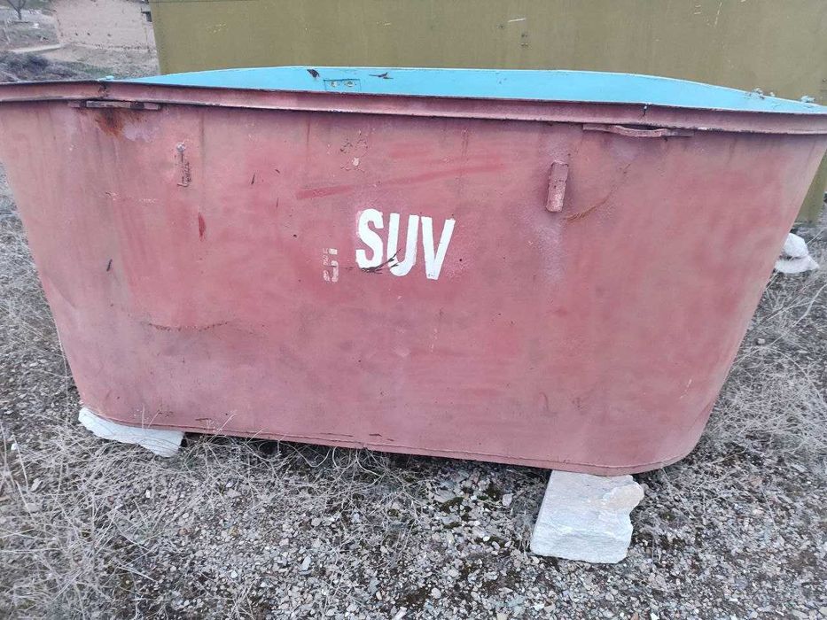 Metall hovuz, qalin metalldan yemkost,  hajmi 6 tonnalik