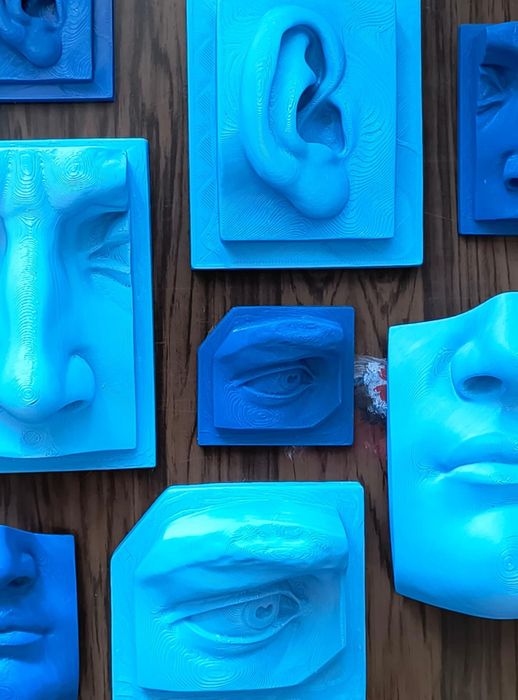 Нос, ухо, око и уста на Давид от Микеланджело