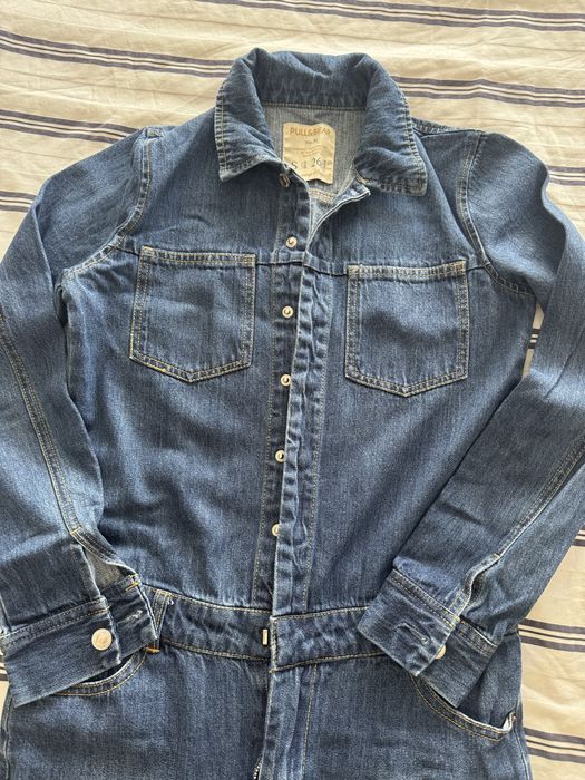 Дамски дънков гащеризон pull&bear