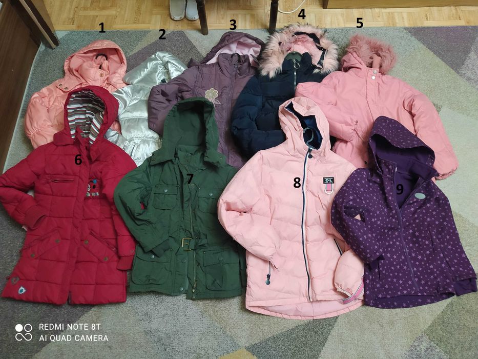 Детски зимни якета/шуби за момиче от 9-10 г. до 11-12-14 г.