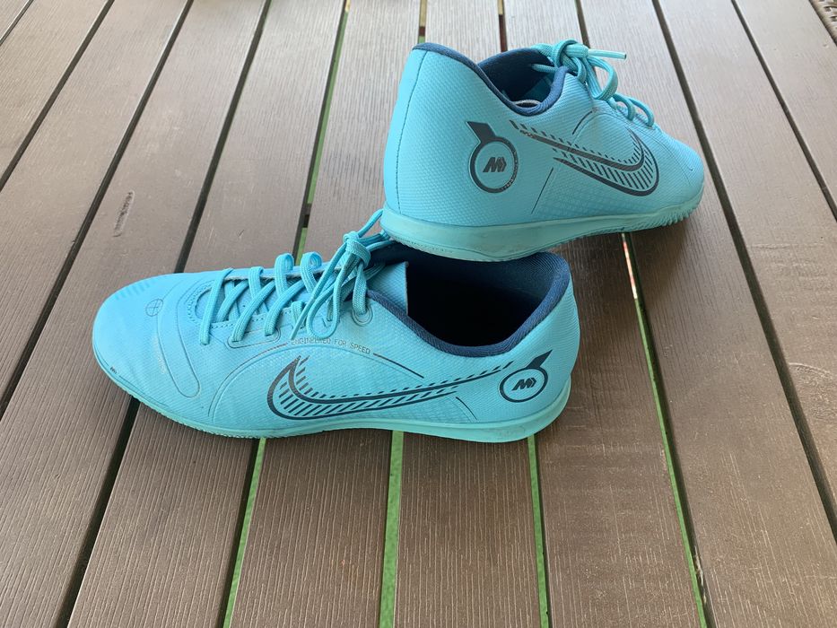 Ghete de fotbal gazon sintetic copii Adidas albi 37.5 / Nike albastri 39