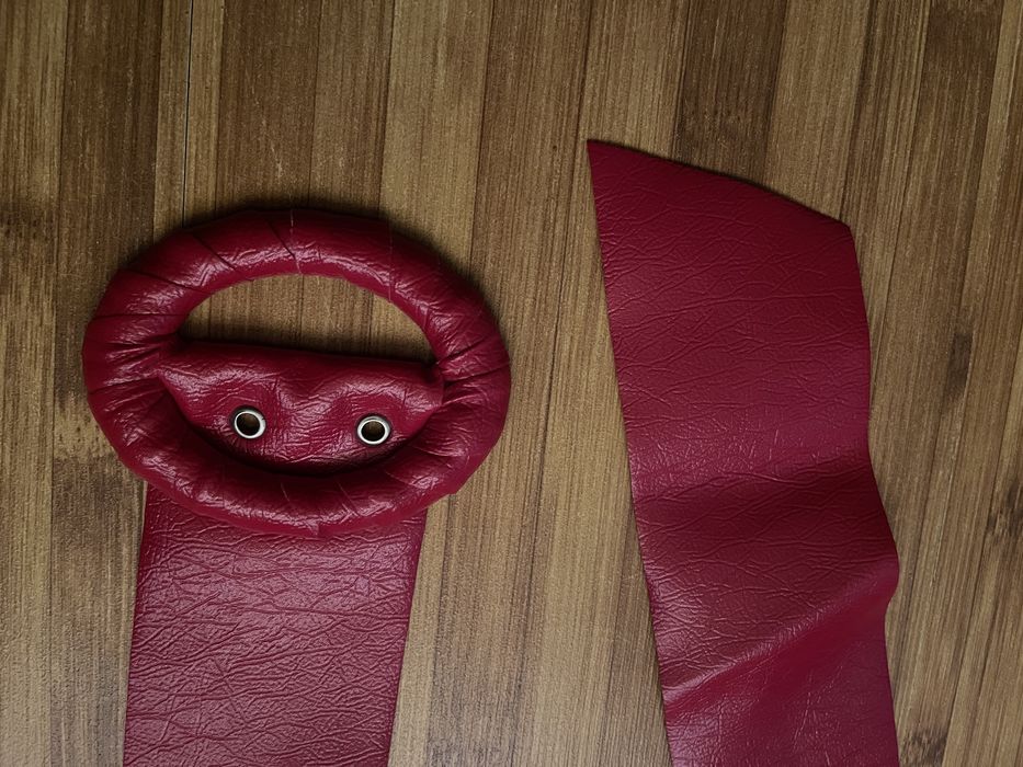 Curea roșie lata stil Cartier leather belt noua