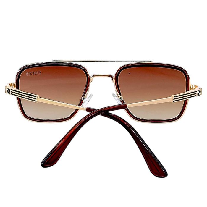 Gucci Square 2026 мъжки слънчеви очила с метална рамка UV400 Защита