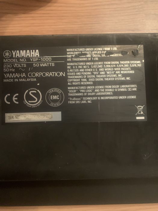Saundbar Yamaha YSP-1000