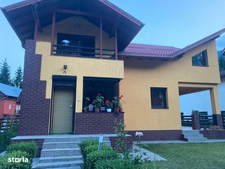 Vila P+M moderna, 4 camere, teren 500 mp – Busteni, cu semineu si zo