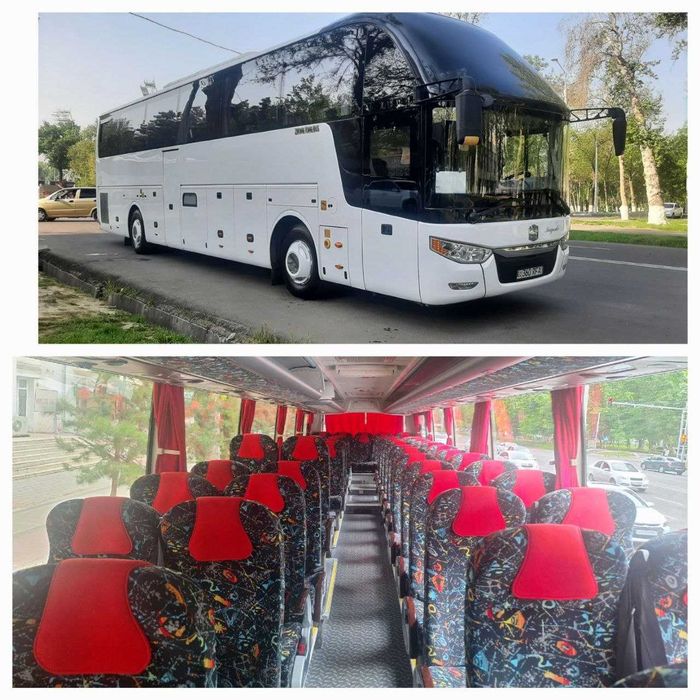 50 o‘rinli katta avtobus haydovchi bilan |Turistik va guruhli safarlar