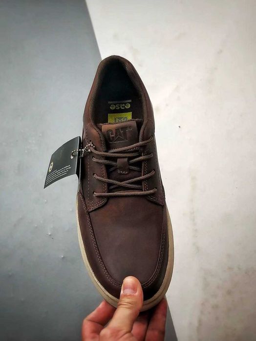 Туфли мужские кожаные CAT Ease, легкие мокасины на лето и осень 39-44