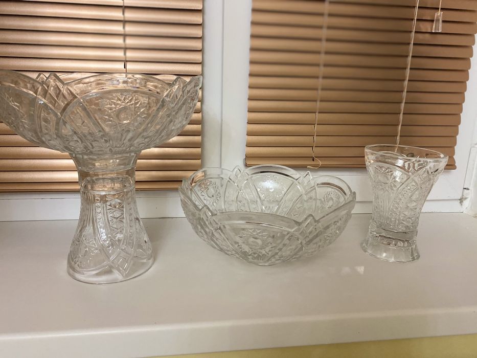 Хрустальная ваза фруктница