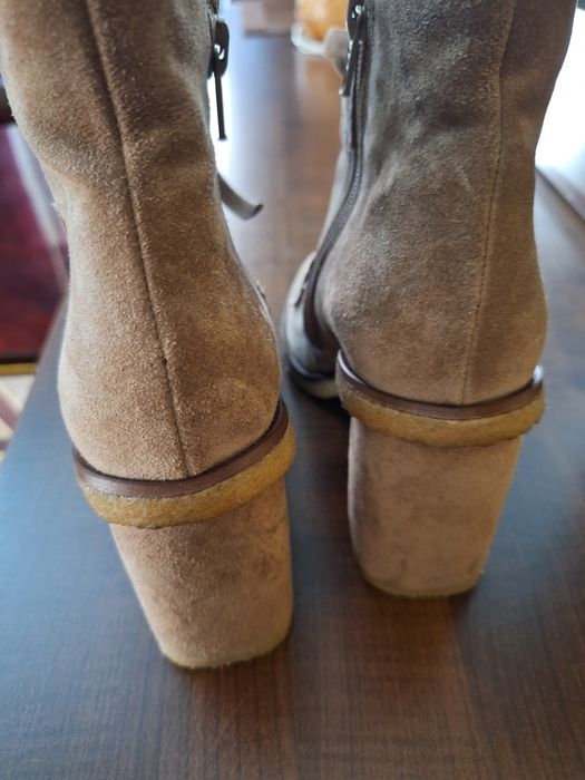 Сапоги из натурального замши размер 39