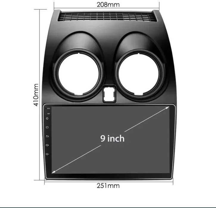 1-8GB Navigatie dedicata Android Nissan Qashqai 1 J10 CARPLAY QLED