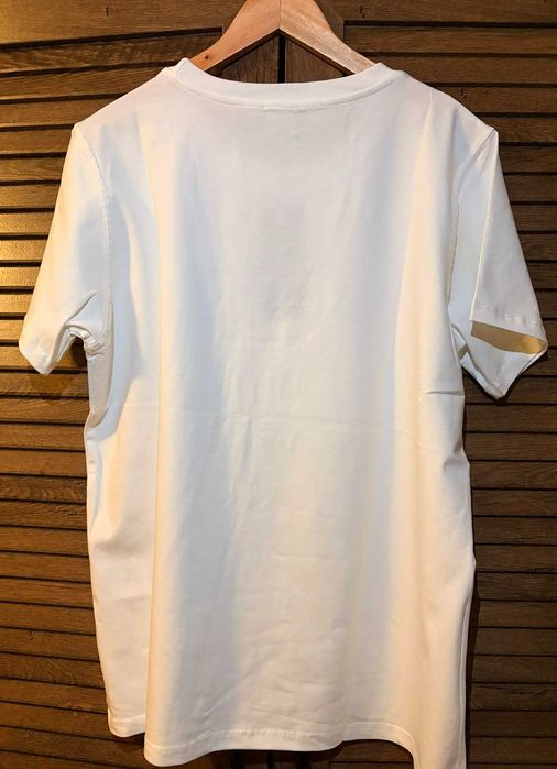 Tricou damă alb, XL, model Karl Lagerfeld, nou, primit cadou,cu strasuri roșii și albe